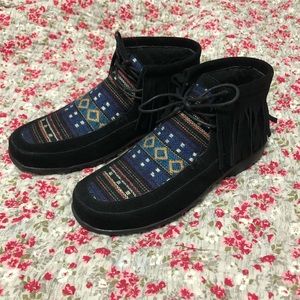 Roper serape fringe shoes